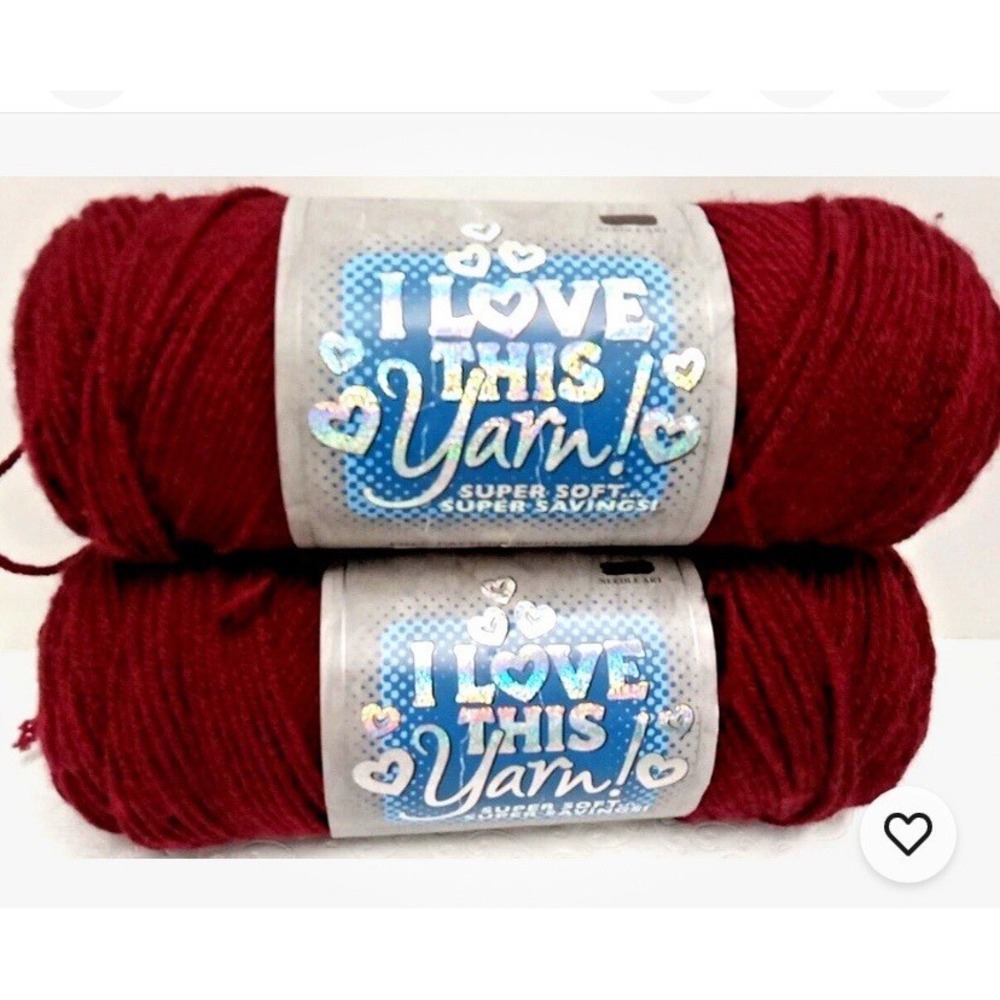 Lot of 2 I Love This Yarn! Super Soft 60/Aubergine Acrylic 4Med 7 oz 355 yards